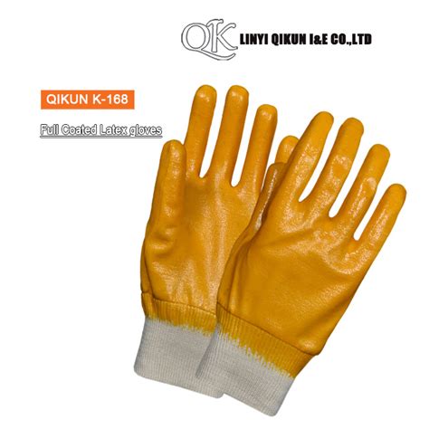 K 168 Working Labor Protect Safety Industrial Latex Coated Gloves