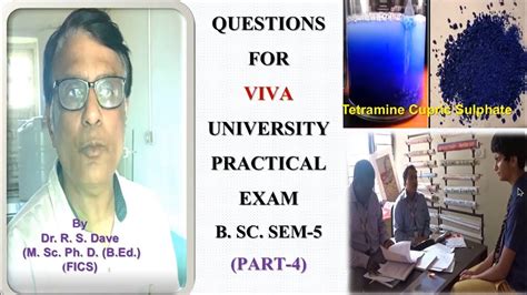 Viva Part 4 For Practical Exam Tetraamine Cupric Sulphate Chemistry