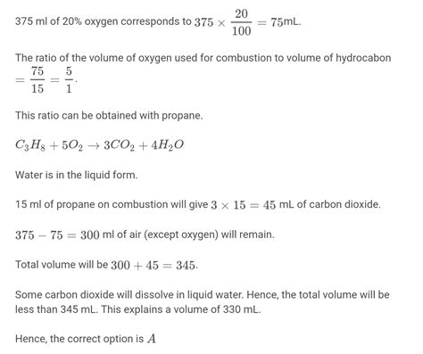 At K And Atm Ml Of A Gaseous Hydrocarbon Requires Ml Air