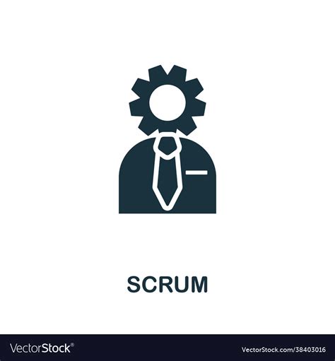 Scrum Icon Simple Creative Element Filled Vector Image