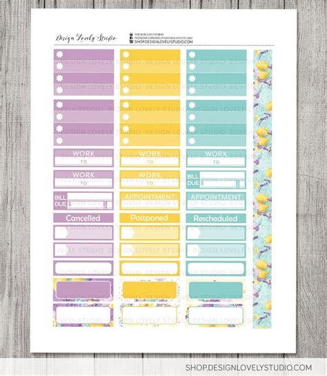 Printable Big Happy Planner Stickers Kit Weekly Planner Etsy