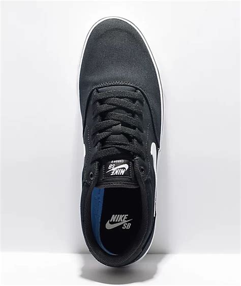 Nike SB Chron 2 Black White Canvas Skate Shoes