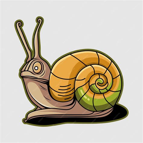 Vektor-Cartoon-Schnecke-Zeichnung