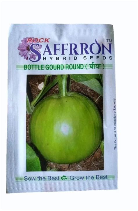 Green 100gm Hybrid Round Bottle Gourd Seed Packaging Type Packet At