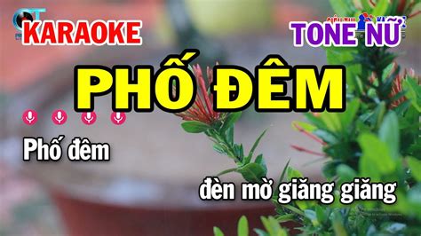 Karaoke Phố Đêm Tone Nữ Em Nhạc Sống Siêu Thị YouTube