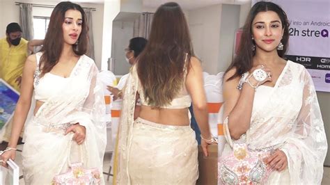 Nyra Banerjee Flaunts Her Hot Figure In White Stunning Saree Snapped At