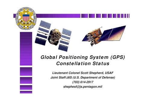 (PDF) Global Positioning System (GPS) Constellation Status · Global ...