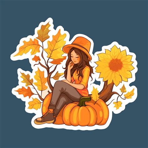 Herbst Maedchen Svg Vektoren Und Illustrationen Zum Kostenlosen