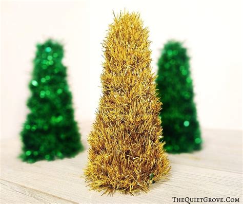 Diy Dollar Store Tinsel Trees ⋆ The Quiet Grove