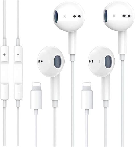 2 Packs -Apple Earbuds for iPhone Headphones Wired Earphones (Built-in ...