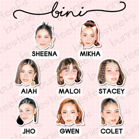 Bini Sticker Bini Bubblehead Sticker Waterproof 1pc Shopee