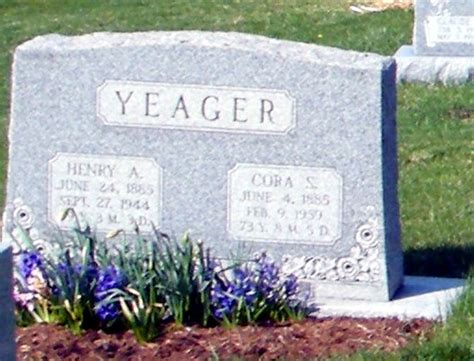 Henry A Yeager 1885 1944 Monumento Find A Grave