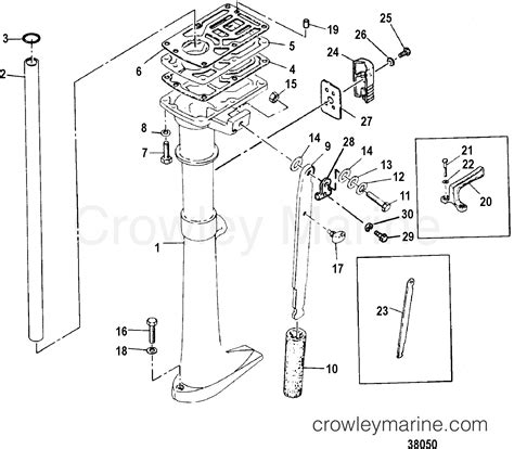 Driveshaft Housing And Steering Handle Outboard M