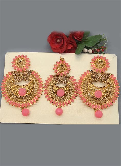 Fancy Earrings With Maang Tikka Collection Catalog