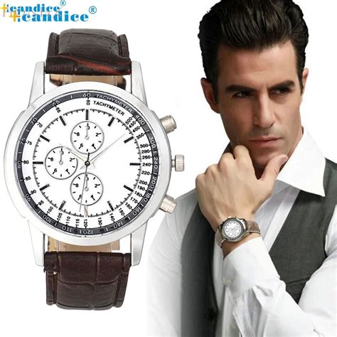 New Luxury Brand Watches Men Lot Watch Geneva Men Business Design Dial Leather Band Analog