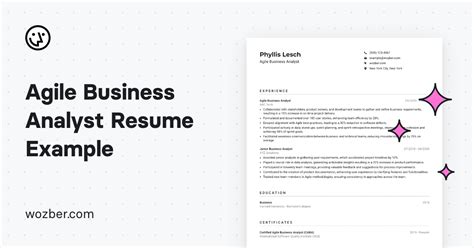 Agile Business Analyst Resume Example