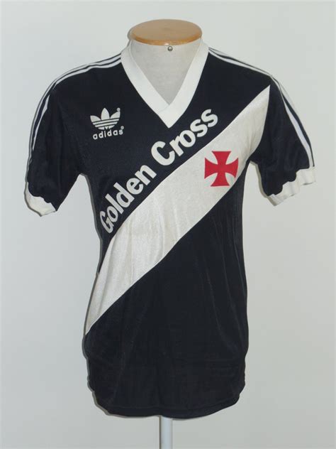 Vasco Da Gama Home Camisa De Futebol 1985 Sponsored By Golden Cross