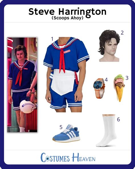 Steve Harrington (Scoops Ahoy) Costume For Cosplay & Halloween 2024