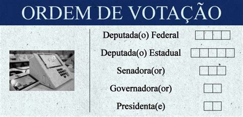 Confira A Ordem Da Votação Nas Eleições 2022