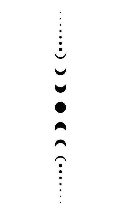 Simple Moon Phase Design Tattooprintablewiccahealingmoon Love In