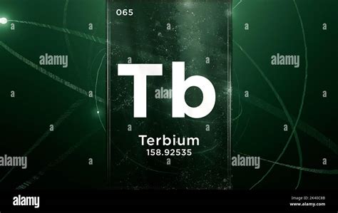 Terbium Tb Symbol Chemical Element Of The Periodic Table 3D