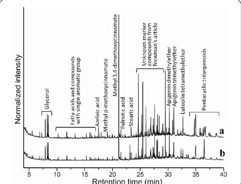 A Py Gcms Chromatogram Obtained Upon Derivatization With Tmah Of