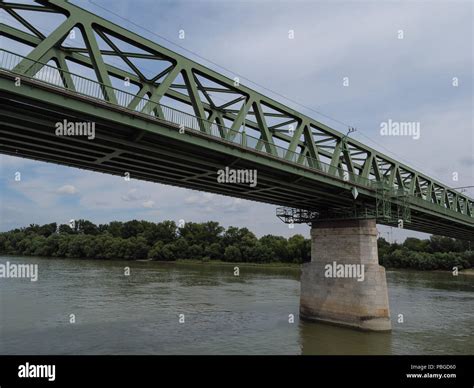 bridges at the danube river Stock Photo - Alamy