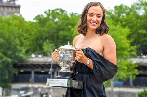 2023 Roland Garros Champion Iga Swiatek Of Poland Posing With The