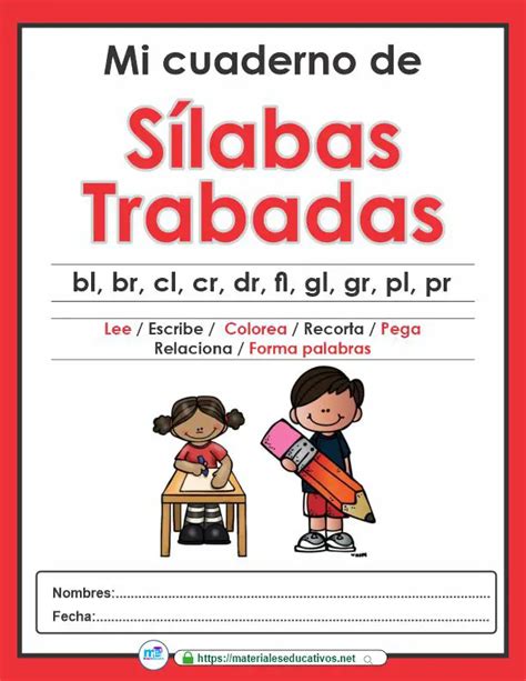 Mi Cuaderno De S Labas Trabadas Materiales Educativos