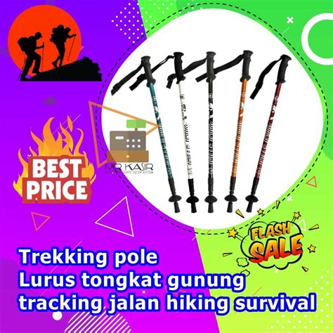 Jual Trekking Treking Pole Lurus Tongkat Gunung Tracking Jalan