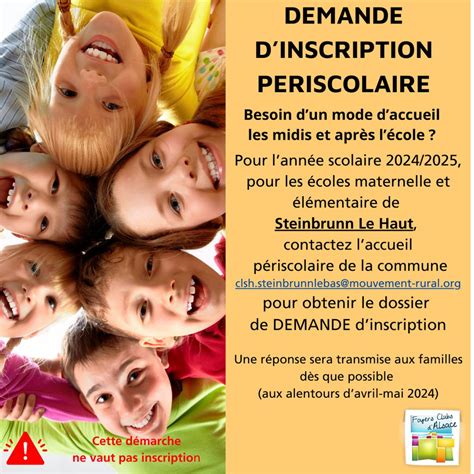 Inscription P Riscolaire Steinbrunn Le Haut