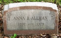 Anna B Lehr Allman 1897 1979 Homenaje De Find A Grave