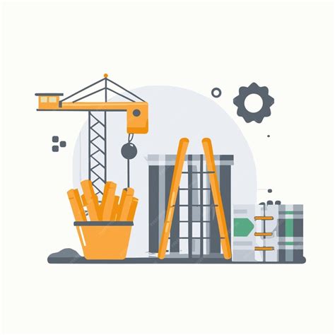 premium vector construction materials illustration