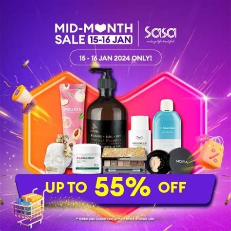 SaSa Malaysia Lazada Mid Month Sale Up To 55 OFF From 15 January 2024