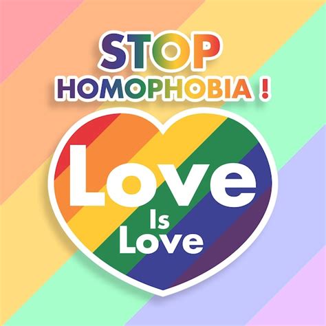 Detener La Homofobia Amor Es Amor Lgbt Orgullo Protesta Arco Iris Fondo