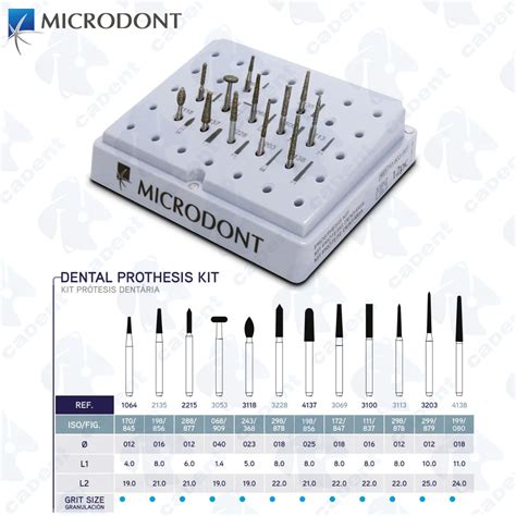 KIT FRESAS PROTESIS MICRODONT Cadent