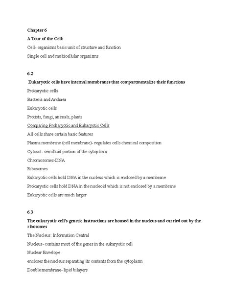 Topics In Bio 6 Chapter 6 Book Notes Campbell Biology Chapter 6 A