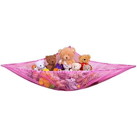 Jumbo Toy Hammock Net Organizer Corner Hanging Stuffed Animals Storage