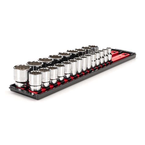 Tekton In Drive Point Socket Set With Rails Mm Mm