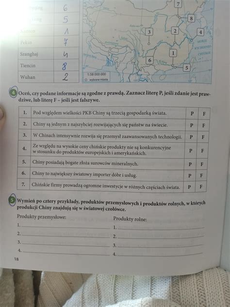 Te dwa zadania 4 i 5 ćw z 18 str Z ćwiczeń z Geografii dla 8 klasy