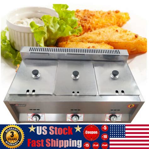 3 Pan Propane Gas Food Warmer Restaurant Tabletop Desktop Countertop