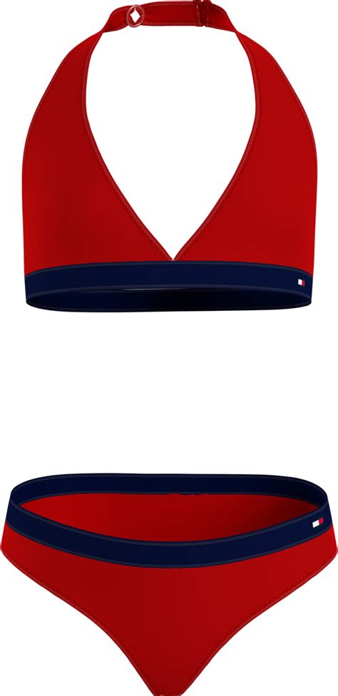 Køb Tommy Hilfiger bikini rød navy
