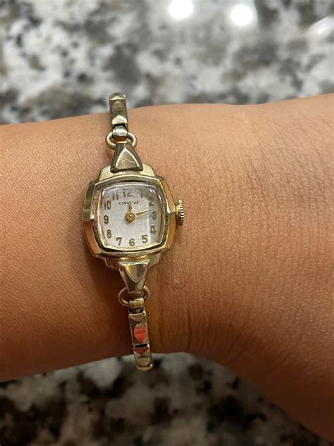 Vintage Caravelle Wind Up Women Watch 10k Gold Filled Not Etsy