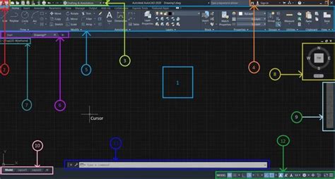 Workspace screen AutoCAD