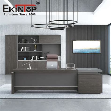 Ekintop Luxury Wood Table Modular Office Furniture Modern Ceo Executive