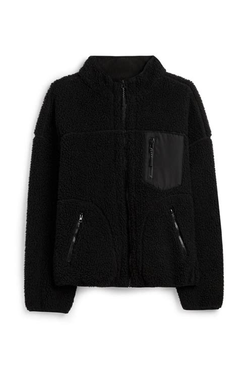 Primark Chaqueta Polar Negra Black Fleece Jacket Fleece Jacket