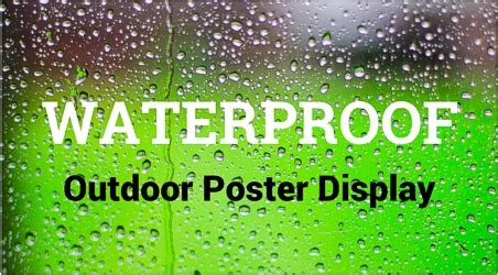 Outdoor Frames For Waterproof Poster Displays