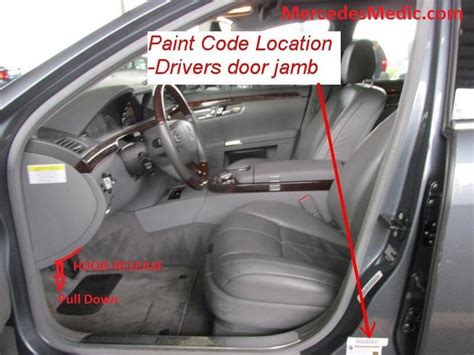 Mercedes Benz Paint Code Location And Color Code And Name Mb Medic