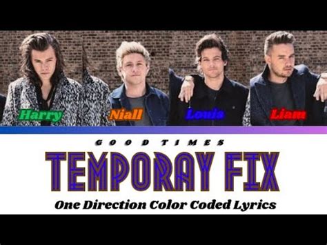 One Direction Temporary Fix Color Coded Lyrics YouTube