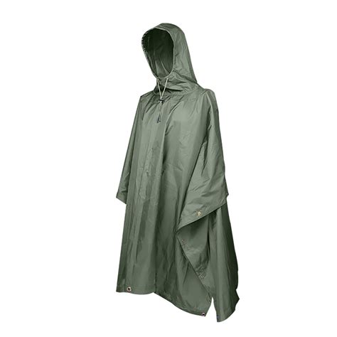 Military Rain Poncho Light Weight Compact Olive Planet